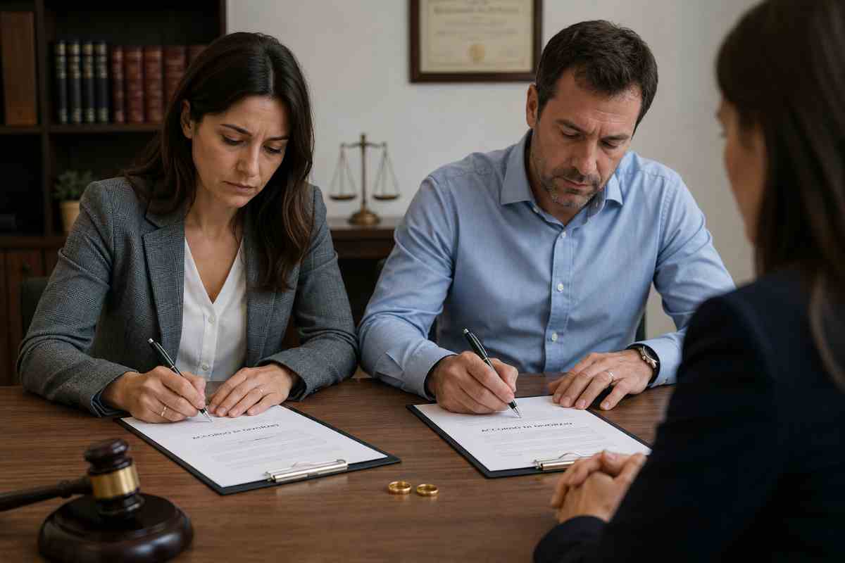 coppia firma divorzio