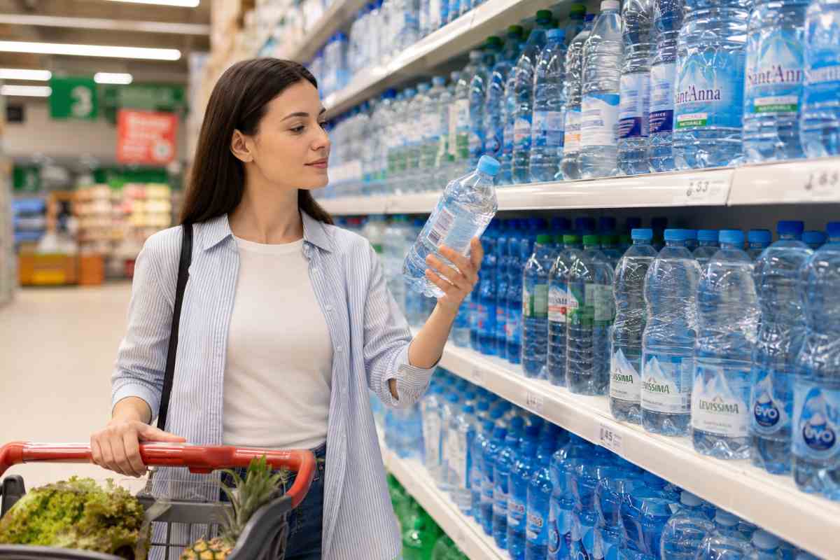 donna compra acqua