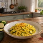 spaghetti zucchine e zafferano